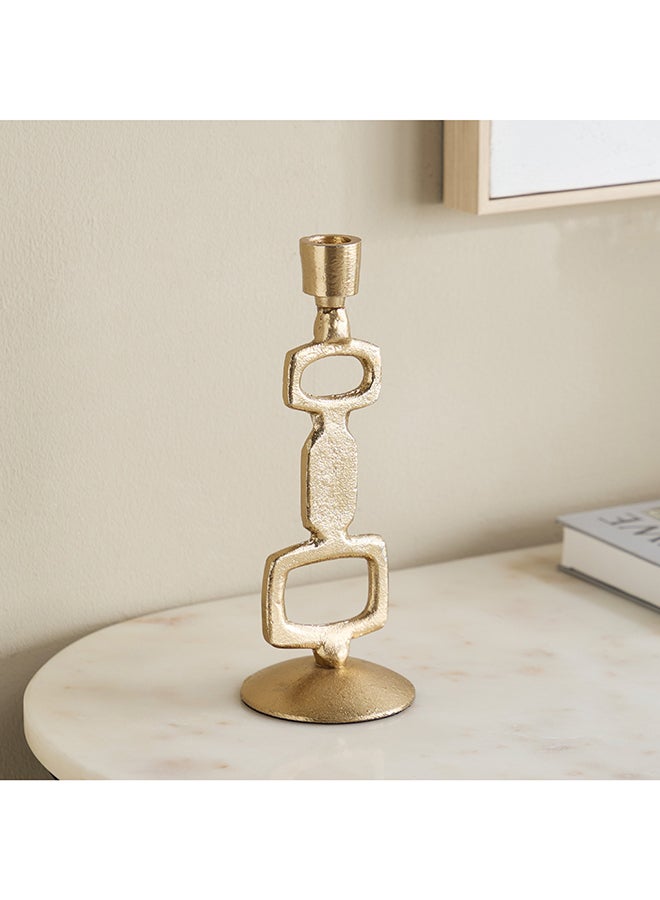 Home Box Modern Gold Aluminium Taper Candle Holder - Image 2